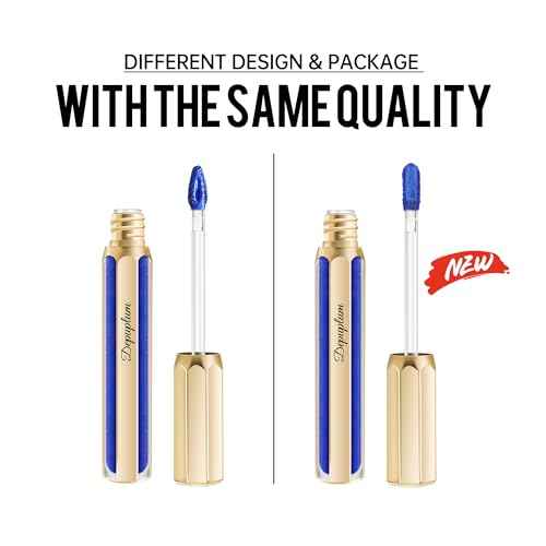 Dark Red Lipsticks for Women Metallic Lipstick Long Lasting Non Stick Cup Lip Gloss, Metal Shine Lightweight Hydrating Full Coverage Lip Color, DP104 Impassion