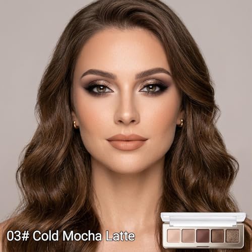 Erinde 5-Color Eyeshadow Palette - Matte & Shimmer Nude Neutrals