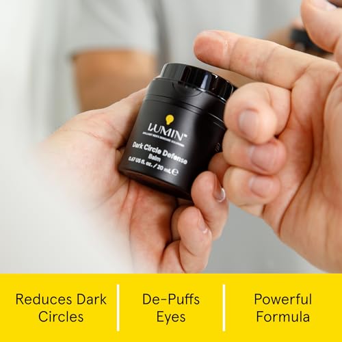 Lumin Men¡¯s Dark Circle Defense Balm ? Hydrating Eye Cream with Caffeine & Niacinamide, Korean Skincare for Men, Reduces the Look of Puffiness, Fine Lines & Dark Circles, Daily & Night Use, 20ml