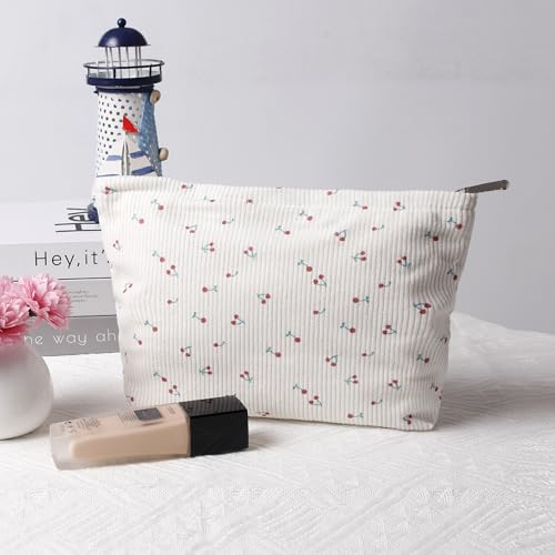 Large Capacity Flower Makeup Bag - Durable Zipper Pouch for Travel