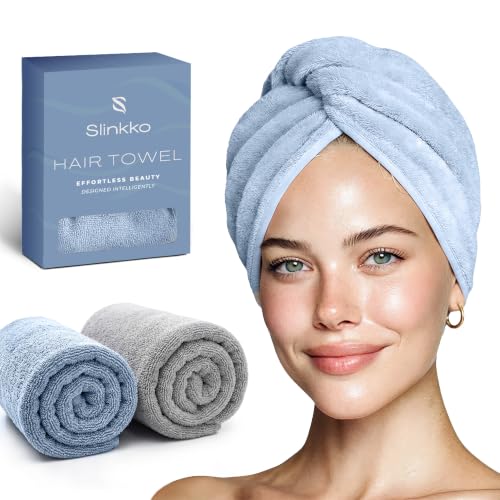 Quick Dry Microfiber Hair Towel Wrap for All Hair Types