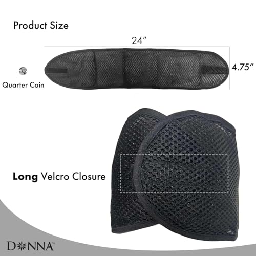 DONNA Deluxe Foam Hair Wrap with Olive Oil & Vitamin E - Adjustable Mesh & Foam for Sleep or Styling