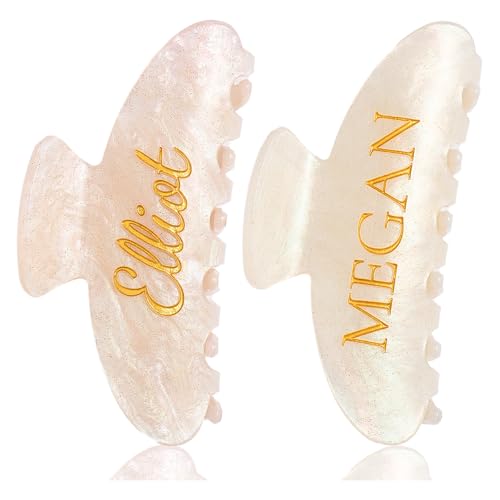 Personalized Gold Name Claw Clips for Women – Custom Engraved Hair Clips