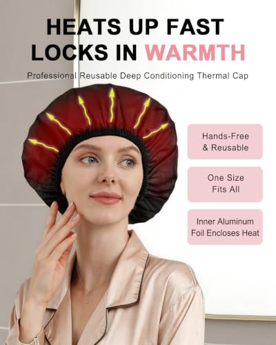 Deep Conditioning Hair Heat Cap – Reusable Thermal Treatment