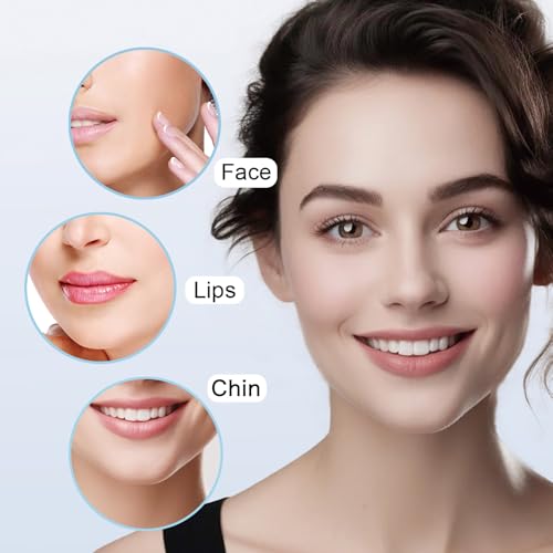 Electric Facial Hair Removal for Women with 2 Replacement Heads - Blue