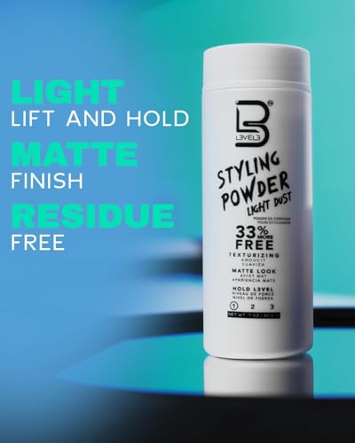 L3 Light Hold Styling Powder for Men - Matte Finish, 30g