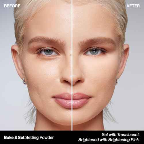 Morphe Bake & Set Setting Powder - Lightweight, Talc-Free Finishing Powder for Face Makeup with a Soft, Natural Finish - Minimizes Shine for Up to 24HR - Brightening Pink (0.31 oz)