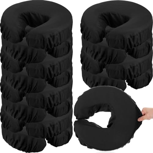Microfiber Massage Table Face Cradle Covers - 12 Pack Reusable Headrest Covers