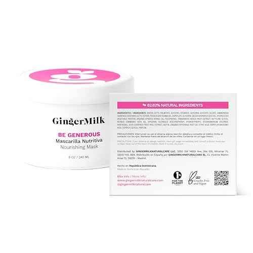 Deep Repair Hair Mask for Dry and Curly Hair ? Castor Oil, Biotin, Ginger ? Sulfate-Free ? Be Generous by Ginger Milk ? 8 oz