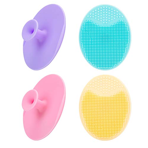 Multi-Colored Silicone Face Scrubber Set - Deep Cleansing & Exfoliating Pads