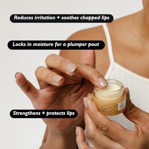 UpCircle Lip Balm with Hemp Seed Oil + Shea Butter 15ml ? Hydrating + Plumping ? Rosehip + Grapefruit Oil To Soothe Dry Lips - Natural, Vegan + Cruelty-Free
