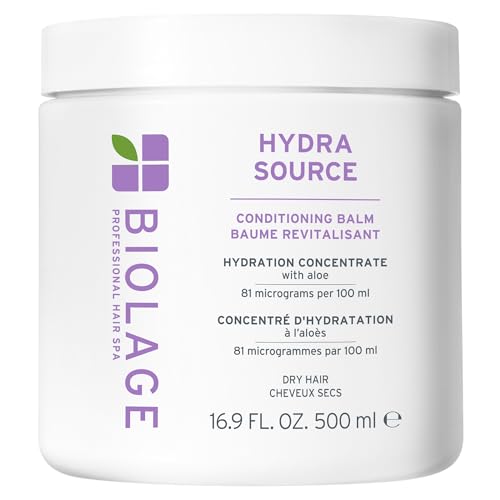 Biolage Hydra Source Conditioning Balm - Moisturizes, Detangles & Adds Softness, For Dry Hair, Infused with Fermented Aloe & Micro-Filtered Hyaluronic Acid, Vegan & Paraben-Free