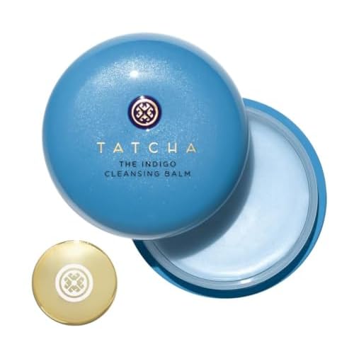 TATCHA The Indigo Cleansing Balm | Gentle Moistuirizing Cleanser, Fragrance-Free, Buttery-Soft Balm that Melts to Gently Cleanse & Remove Makeup | 1.9 oz