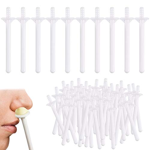 60 Pieces Rolybag Plastic Nose Wax Applicator Wands for Hair Removal & Nostril Cleaning