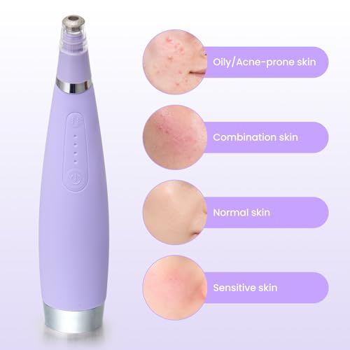 UNOISETION Diamond Microdermabrasion Machine£¬4 Modes Diamond Microdermabrasion Dermabrasion Machine Tool- - 2 Diamond Tips - 3 Heads - Blackhead Blemishes Remover£¨Purple£©