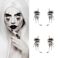 Halloween Face Makeup Tattoos Stickers, Horror Clown Demon Ghost Vampire Spider Web Eye Shadow Temporary Stickers Scary Fake Eyeshadow Tattoos for Halloween Carnival Day of Dead Party Decoration
