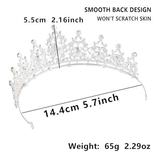 Crystal Crown and Tiara For Women - Rhinestone Headband For Princess Girls,Bridal Hair Accessories For Weddings Birthday