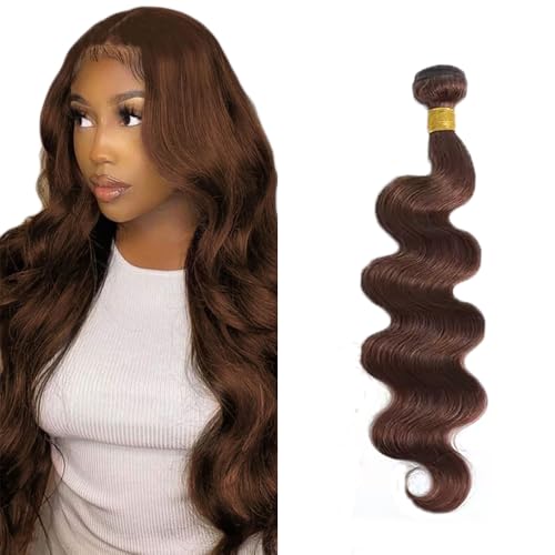 #4 Brown Body Wave Human Hair Bundle 24 Inch 50g