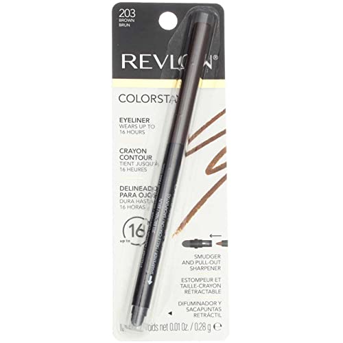 Revlon ColorStay Eyeliner Pencil Brown Pack of 5 - Longwear, Precise, Ophthalmologist Tested