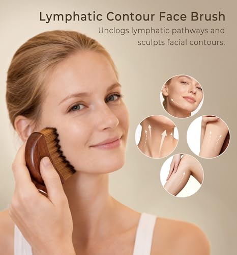 Lymphatic Drainage Face Brush - Wooden Contour Tool