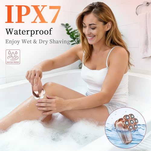 Women’s 5-in-1 Waterproof Electric Shaver with Magnetic Head & LED Display