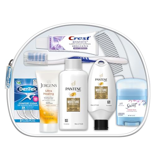 Women's Travel Toiletry Kit 10-Piece TSA Compliant Bag