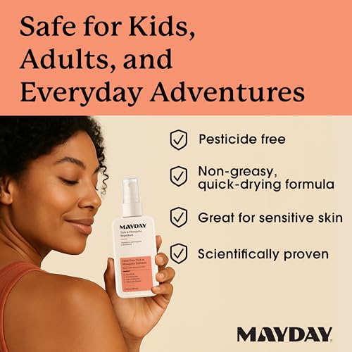 MAYDAY Tick & Mosquito Repellent – DEET-Free, 3.4 oz