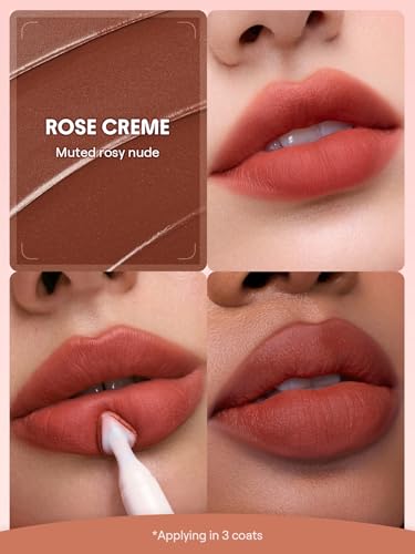 SHEGLAM Marshmallow Puff Lip Blur Pen Matte Lipstick 212 Rose Creme Long-Lasting Hydrating Lip Makeup