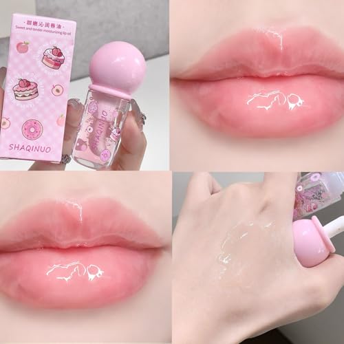 Baorder 4Pcs Hydrating Jelly Lip Gloss Oil Set - Fruit Flavored