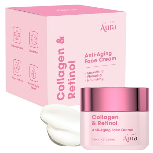 Collagen & Retinol Face Cream ? Dermatologist Tested, Anti Aging, Korean Skin Care ? Firming, Anti Wrinkle, Hydrating Moisturizer, Pore Care ? Vegan, Clean Beauty ? 1.69 Fl Oz
