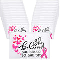 100 Pieces Breast Cancer Awareness Items Makeup Bags Bulk Pink Ribbon Zippered Cosmetic Pouch Breast Cancer Survivor Gifts for Women EVA Waterproof Toiletry Bag for Charity Recognition Public Event