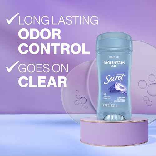 Secret Fresh Antiperspirant Deodorant for Women, 72hr Breathable Sweat & Odor Protection, Instant Freshness & Gentle, PH Balancing Minerals, Clear Gel, Mountain Air Scent, 2.6 oz