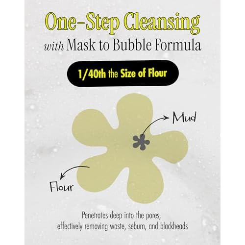 BRMUD Relief Mud Pack to Foam Cleanser - 2-in-1 Purifying & Hydrating Korean Foaming Clay Mask Facial Cleanser for Pore & Sebum Control - Makeup Cleansing Face Wash Korean Skincare (3.71 fl oz)