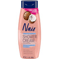 Nair Sensitive Formula Shower Cream, Quick and Easy Hair Removal Cream with Coconut Oil and Vitamin E for Body, 12 oz