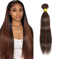 P1B30 30-Inch Straight Brazilian Virgin Hair Bundle - Two Tone