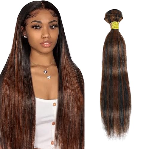 P1B30 30-Inch Straight Brazilian Virgin Hair Bundle - Two Tone