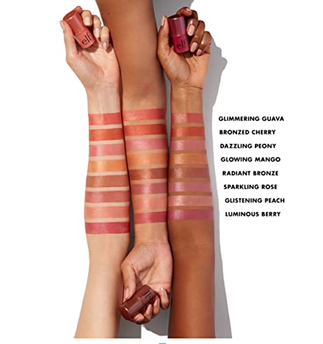 e.l.f. Monochromatic Multi Stick - Dazzling Peony Cream-to-Powder Blush, Lip & Eye Color - Vegan & Cruelty-Free