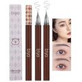 Liquid Eyebrow Pencil Set - Ultra Fine Tip, Waterproof, Gray & Brown