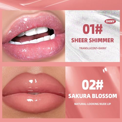 4-Color Tinted Lip Gloss Set - Hydrating Plumper