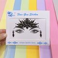 Topz Black Face Jewels Stickers - Self-Adhesive Body Gems