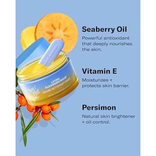 Then I Met You Living Cleansing Balm, Melts Makeup & Sunscreen, Non-Stripping Zero Residue Oil Cleanser with Seaberry, Olive, Grape Seed Oils, Vit E & Persimmon, First-Step Clean Vegan Korean Skincare