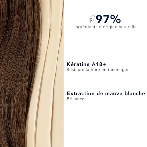 PHYTO PARIS REPAIR Intensive Restructuring Mask, Vegan, Silicone Free, Restores and Strengthens Damaged Hair and Brittle Hair Fibers, 6.76 fl.oz.