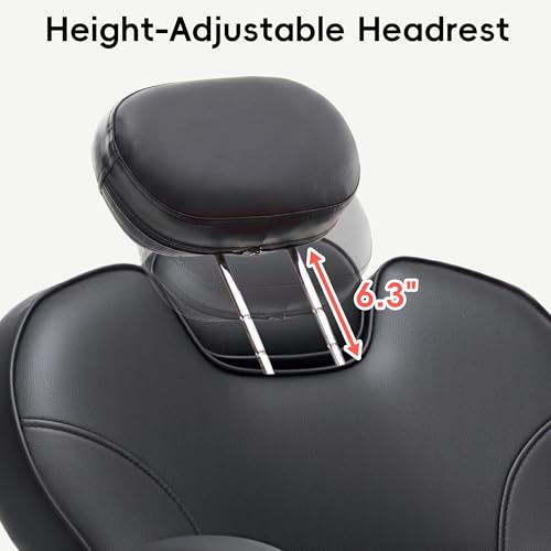 Barber Chair Heavy Duty Hydraulic Pump Salon Chair Black