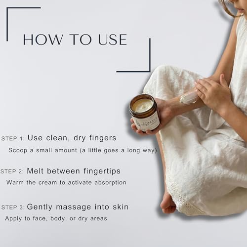 CalmGlow Grass-Fed Tallow Cream ? Natural Face & Body Moisturizer for Dry, Sensitive & Acne-Prone Skin ? Barrier Repair Butter with Lavender & Vanilla ? 2oz