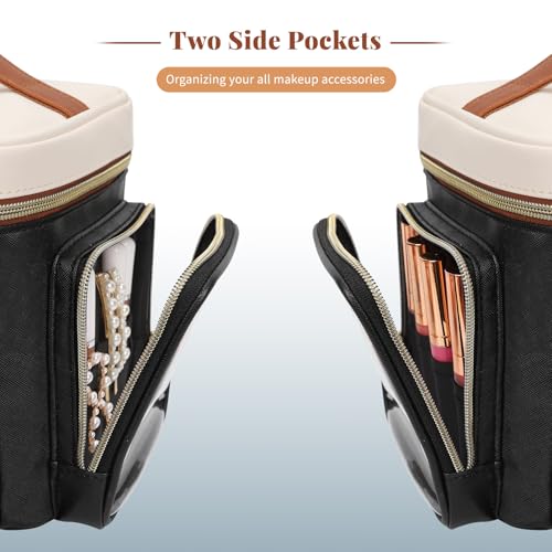 Bagmoly Large Makeup Bag Organizer with Brush Compartment