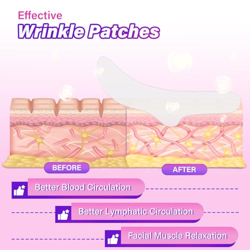 GEIMIY Forehead & Neck Wrinkle Patches, Anti Wrinkle Silicone Facial Patches for Face Overnight to Reduce Fine Wrinkles, Neck & Chest Lines, Reusable Anti-Ageing Wrinkles Treatment for Women 12 Pcs