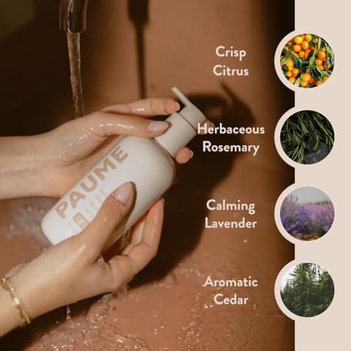 PAUME Exfoliating Hand Cleanser, Silicon Free, Paraben Free, Vegan, Exfoliating Soap with Essential Oils, Hydrating Hand Soap for Gentle Cleanse, 10 Fl Oz