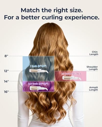 FURIDEN Lite Gold Dual-Voltage Travel Curling Iron for Europe