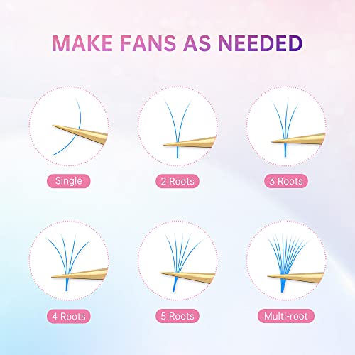 Beauty7 Colored Lash Extensions 12 Colors D+ Curl 0.05mm 13mm