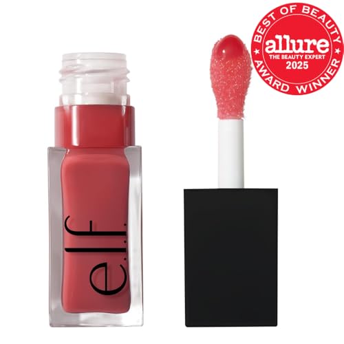 e.l.f. Glow Reviver Lip Oil Tinted Rose Envy Hydrating Non-Sticky Lip Gloss